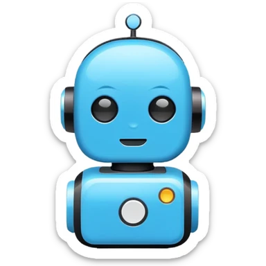 compact chatbot icon sticker