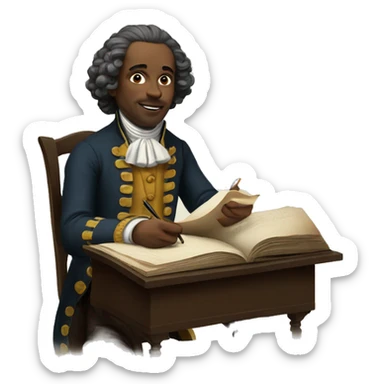 writer 18 century sticker