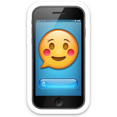 smartphone with a contact icon on the screen sticker