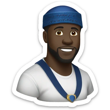 Kevin Hart wearing a yarmulke sticker