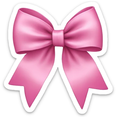 Pink bow sticker