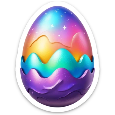 magical poop easter cosmic egg landscape  sticker
