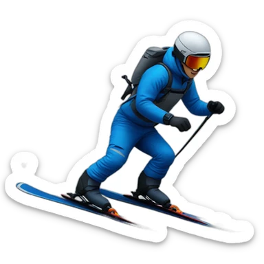 Fema skier sticker