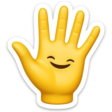 3D emoji-style icon of a yellow hand in the emoji style, making the hang loose sign.
 sticker