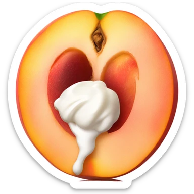Peach with cream sticker