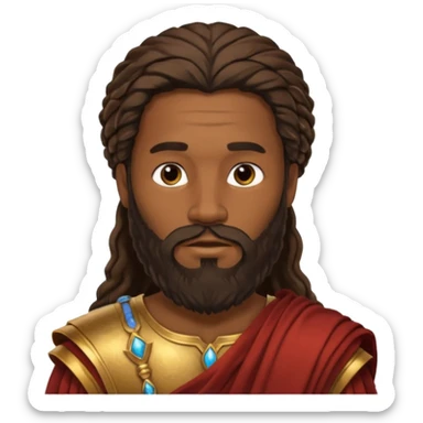 ancient Rome black men long hair long bearded sticker