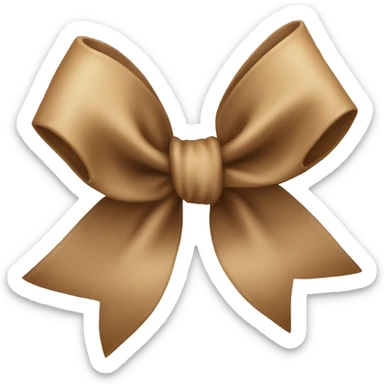 Light brown bow sticker