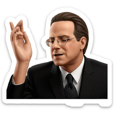 dapper boy in formal suit sticker