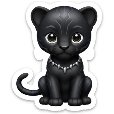 Pantera negra cuerpo pequeña tipo whatsapp sticker