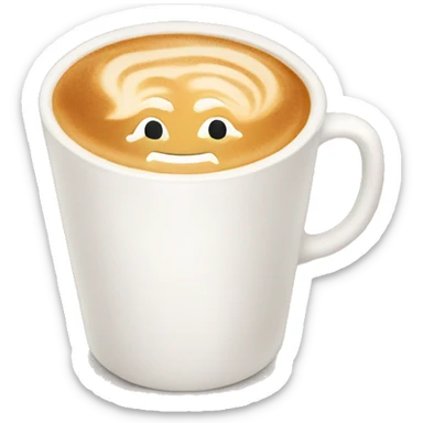 Cup of latte  sticker