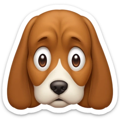 sad dog emoji sticker