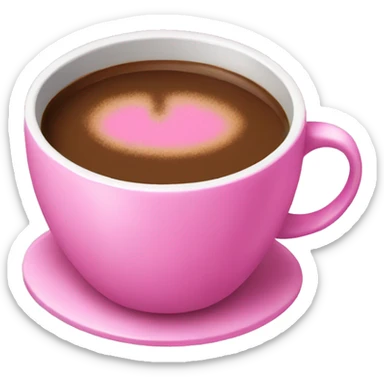 Pink coffee sticker