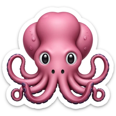 Gato de color rosa que se parezca a un pulpo sticker