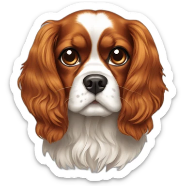 dog Cavalier King Charles Spaniel full body sticker