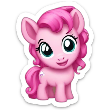 chibi pink pony sticker