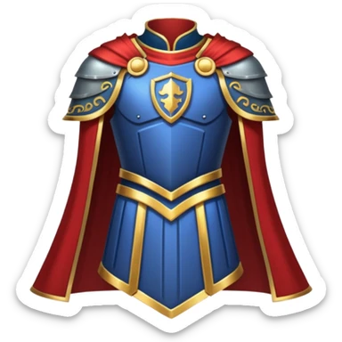  Cape armor Emoji fantasy pixel art style sticker