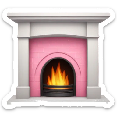 Pink fireplace  sticker