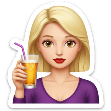 Fabulous woman drinking sticker