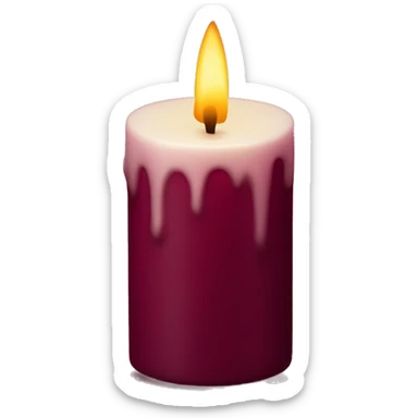 Burgundy candle sticker