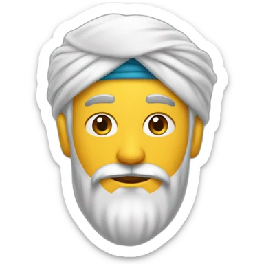hombre con turbante sticker