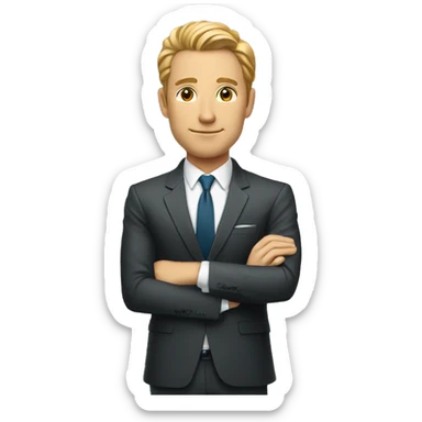 a man in an expensive suit with a very expensive watch on his wrist sticker