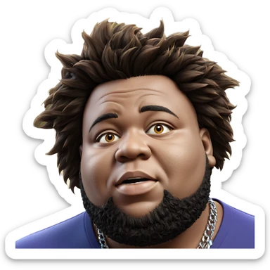 male portrait with necklace sticker