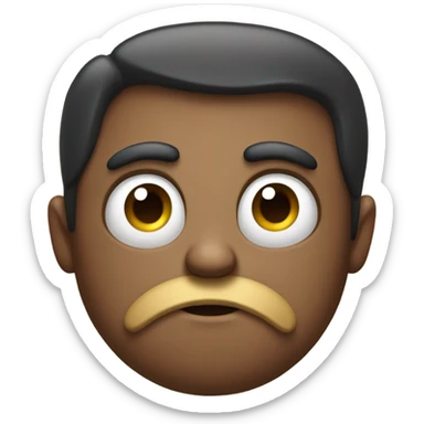 Mad emoji with puffed cheeks sticker