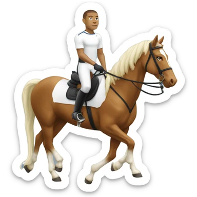 Mbappé sur un cheval  sticker