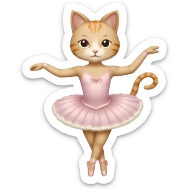 گربه با لباس باله sticker