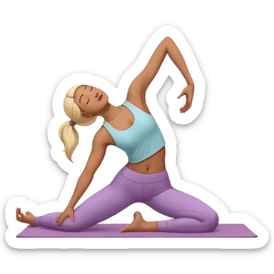 yoga bending backwards sticker