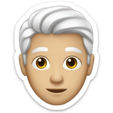 algerian guy with a white hair sticker