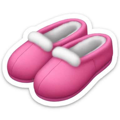 Pink Christmas slippers sticker