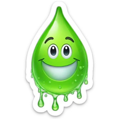 limegreen-waterdrop-with-smiling sticker