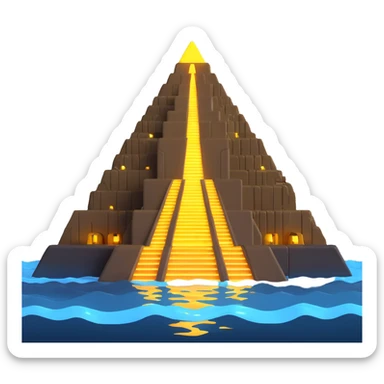 Anunnaki golden underwater base with glowing lights sticker