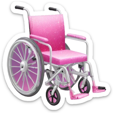 Pink ombre wheelchair with glitter  sticker