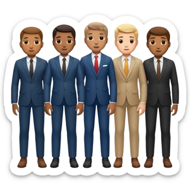 group of men full body sticker