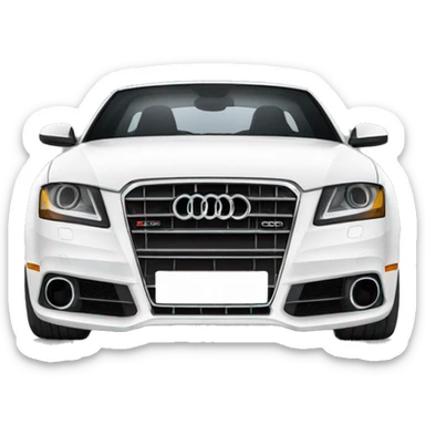 White audi car sticker