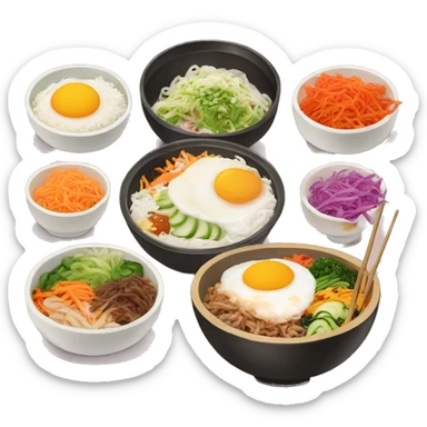 Bibimbap without egg sticker