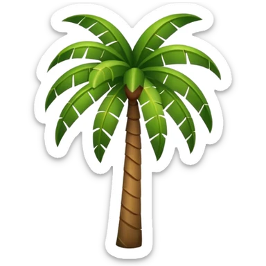 minimalist palm tree, no text sticker