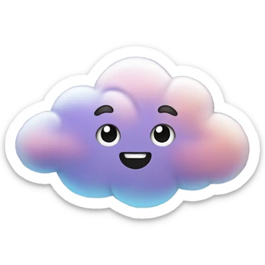 universe in cloud shaped sticker