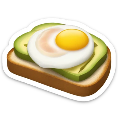 One Avocado toast with eggs  sticker