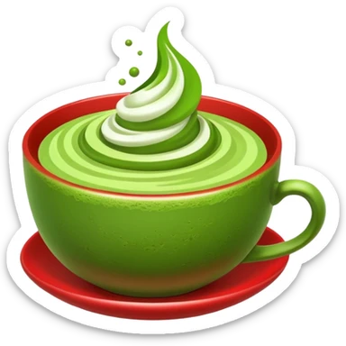 Make a matcha red sticker