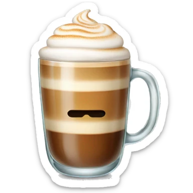 glass of cappuccino sticker