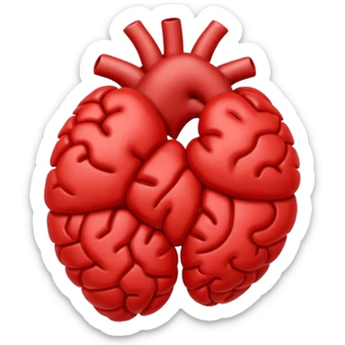 Brain and heart sticker