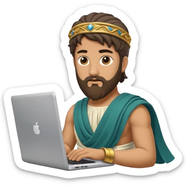Poseidon with laptop sticker