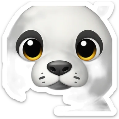 Super shy panda with a small smile sticker