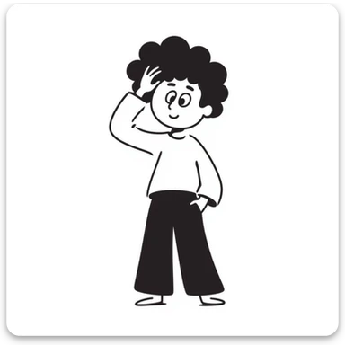 head scratching gesture with a confused look sticker