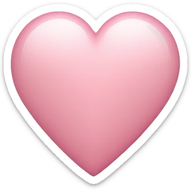 light pink normal heart sticker