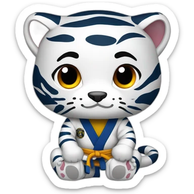 BJJ seated guard  Tiger  sticker