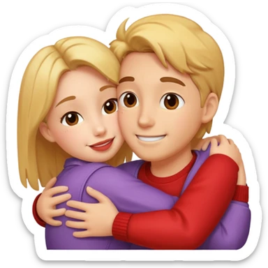 Super kissy face with lots of love and big hug sticker